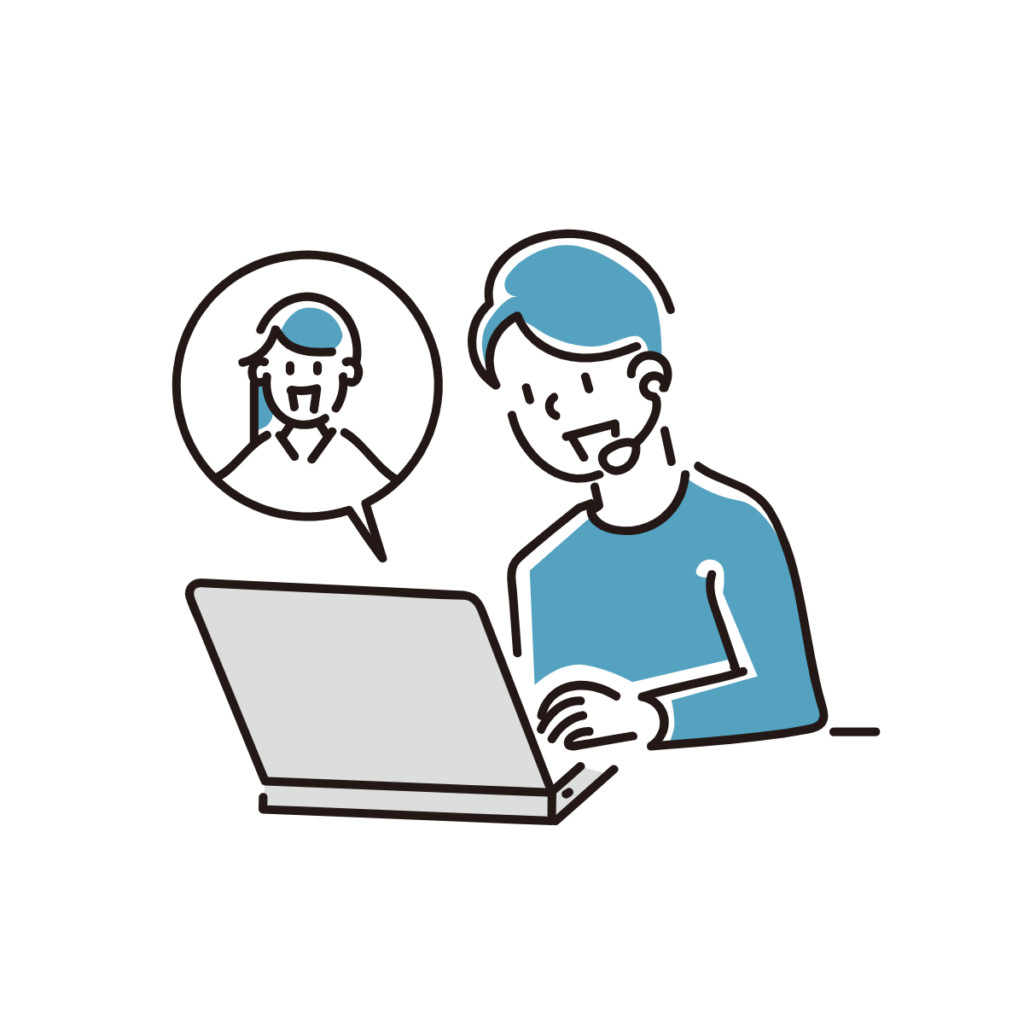 英語を本気で勉強する人にアドバイスする男性